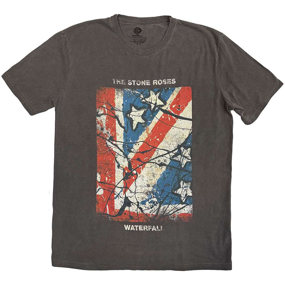 The Stone Roses - Waterfall JumboPrint Stone Wash Heren Tshirt - Grijs
